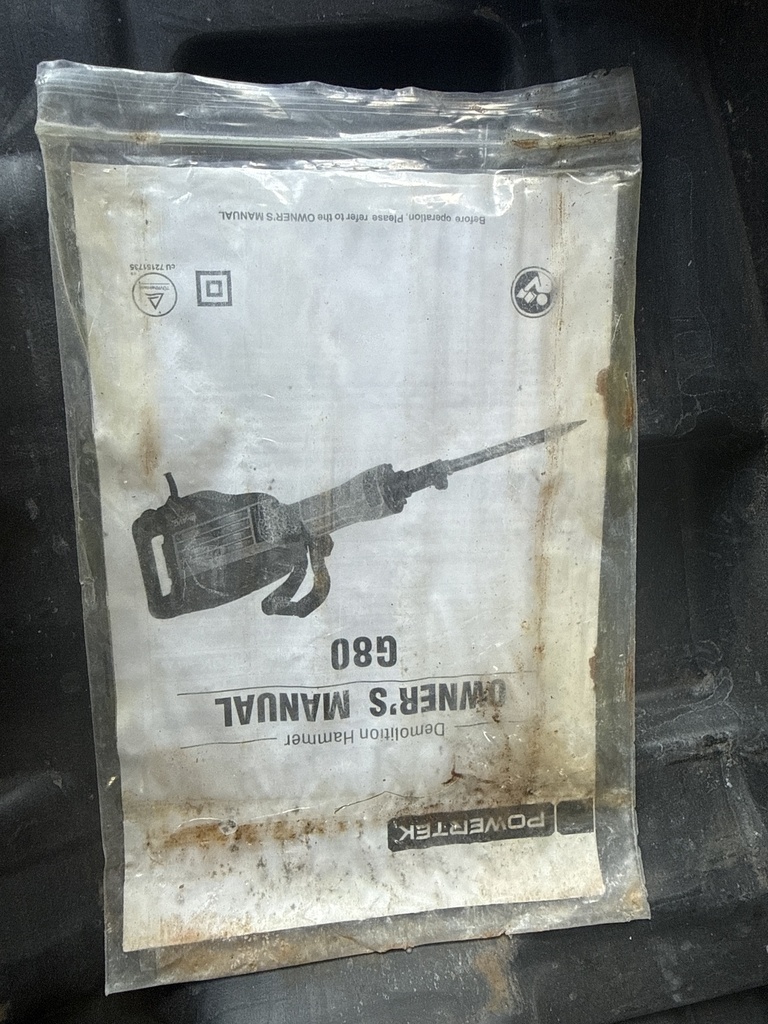 Demolition Hammer Powertek G80 (Unit 3)