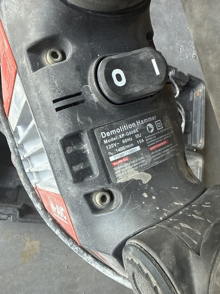 Demolition Hammer Powertek G80 (Unit 3)