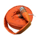 PVC Layflat Discharge Hose 3in x 50ft with Aluminum Camlock Fittings 150 PSI - Orange
