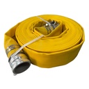 PVC Layflat Discharge Hose 3in x 50ft with Aluminum Camlock Fittings 150 PSI - Yellow