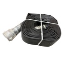 Boyau de renvoi en PVC 3po x 50pi avec raccords à came en aluminium 150 PSI - Noir